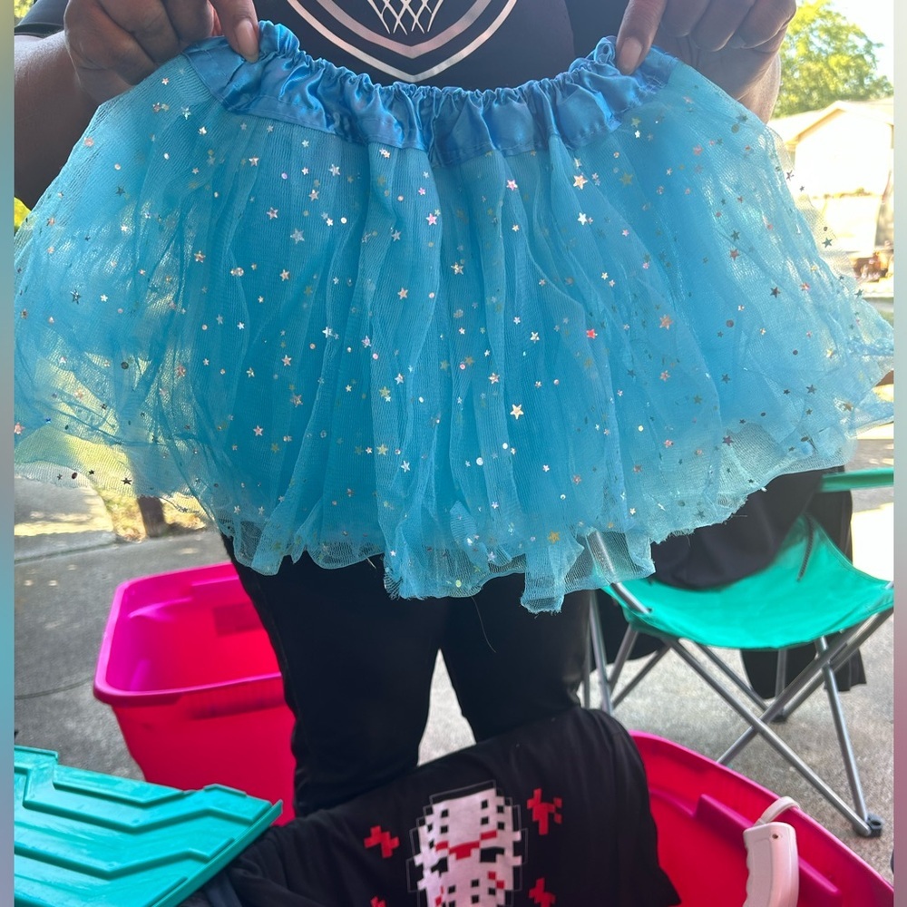 Blue sparkling tutu